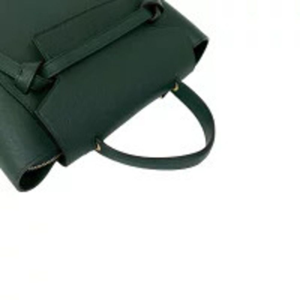 CELINE Belt Bag Leather Handbag Shoulder Clutch Dark Green - Picture 4 of 10